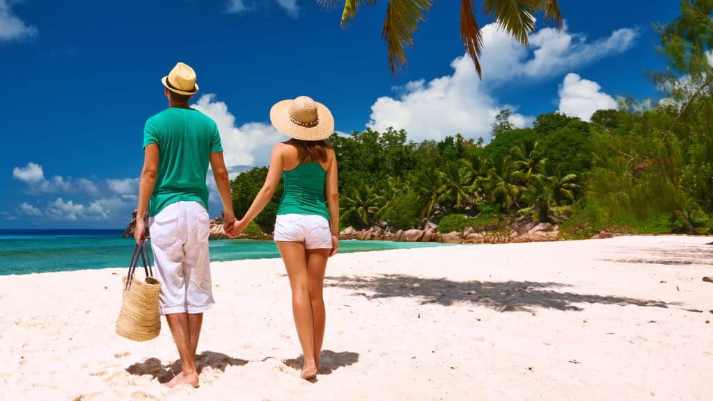 Un cuplu în vacanță în Seychelles